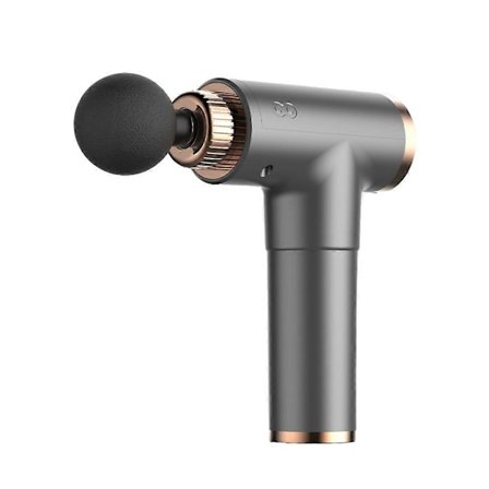 Fascia Massager Vibration Håndholdt Muskelmassage Lav-støj Trådløs Træning Sport Afslapning med 4 Hoveder Sort