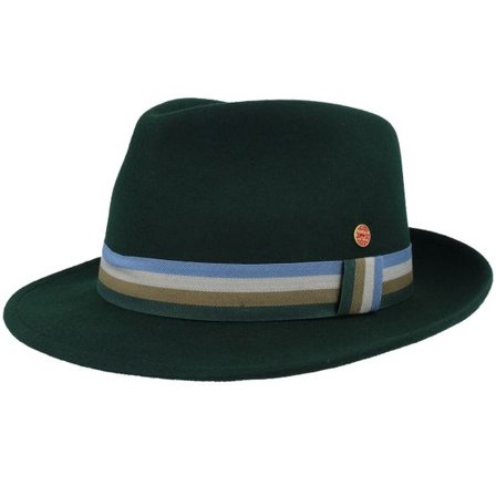 Mayser - Grön fedora Hatt - Jonathan Wool Bottle Green Fedora @ Hatstore