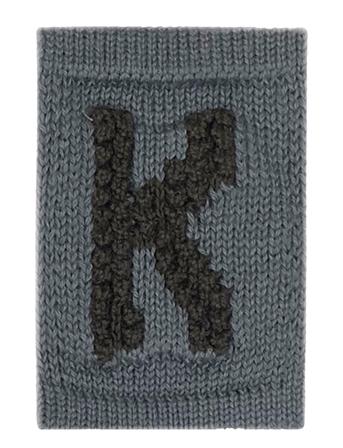 Knitted Letter K, Blue Home Kids Decor Decoration Accessories-details Blue Smallstuff