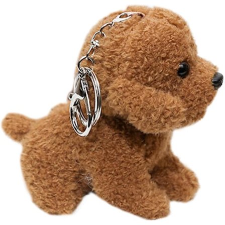 Bærbar Yndig Taske Vedhæng Dejlig Udstoppede Hund Nøglering til Daglig Brug