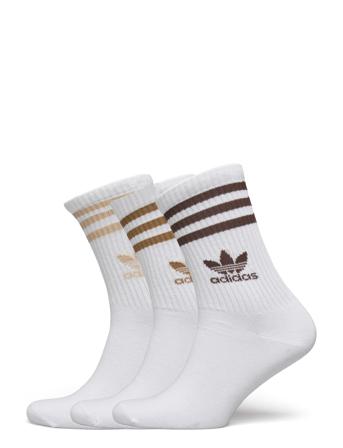 3 Stripes Crew Sock 3 Pair Pack Sport Socks Regular Socks White Adidas Originals