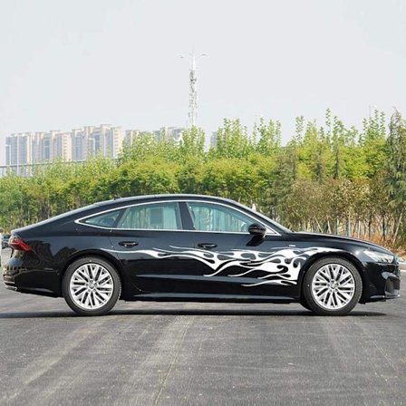 2 stk 210,5 cm flammegrafikk karosseri sideklistremerke flammemotorsport str