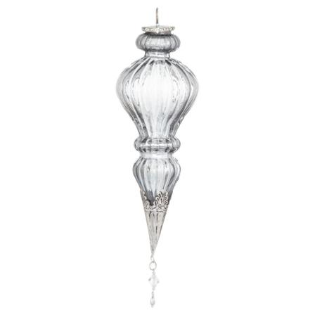Noel Collection Jewel Drop Bauble 33cm X 10cm X 10cm Silver