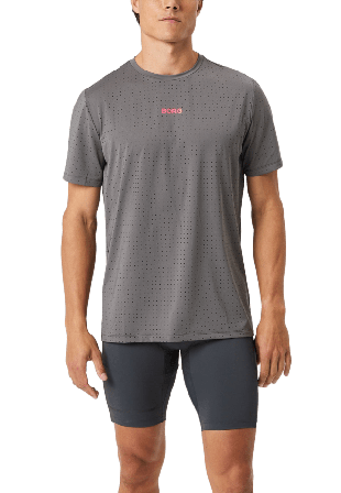 Björn Borg Sport Performance Perforated T-Shirt T-shirts Herr Grå XXL