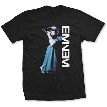 Eminem Dam/Kvinnor Mikrofon T-Shirt XXL Svart