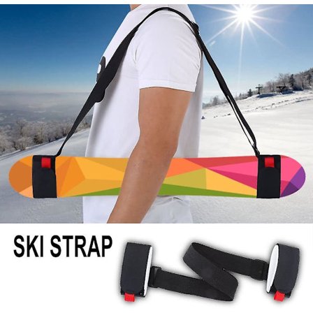 Skidband för bärrem Axelbärare Skidtillbehör, justerbara axelremmar Sling med vadderade hållare Skidor