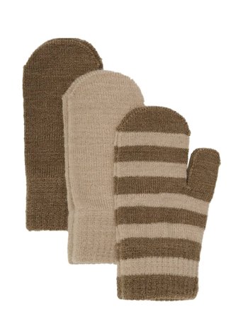 Magic Mittens Knit 3-Pack Patterned Minymo
