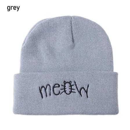 Beanie Strikket lue GRÅ - Perfet