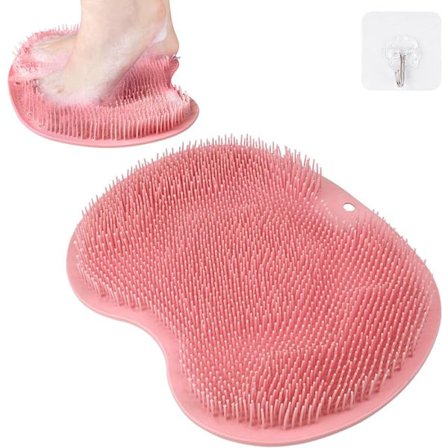 Duschfotborste, fotrengörare för dusch med halkfri sugkopp