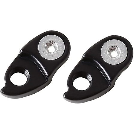 Bakskifterhengeren for terrengsykkel og landeveissykkel - Forlengelse, utvidelse, ramme, gir, halekrok (svart) (2 stk)