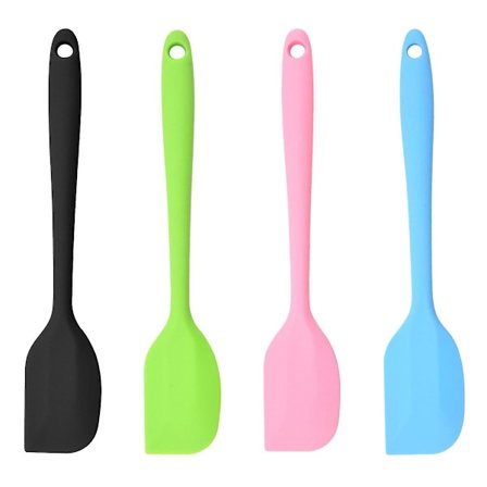 Dejskraber-sæt, varmebestandigt op til 500 °F, silikoneskraber med metalkerne, meget velegnet til madlavning og bagning, 4 stk.