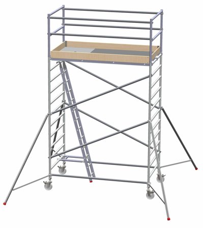 Skeppshultstegen 283-33 Rullestillads 2450 x 1350 mm 3,2 meter, Stiger & stilladser