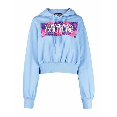 Versace Jeans Couture Organic Cotton Fleece Hoodie Blå, Dame