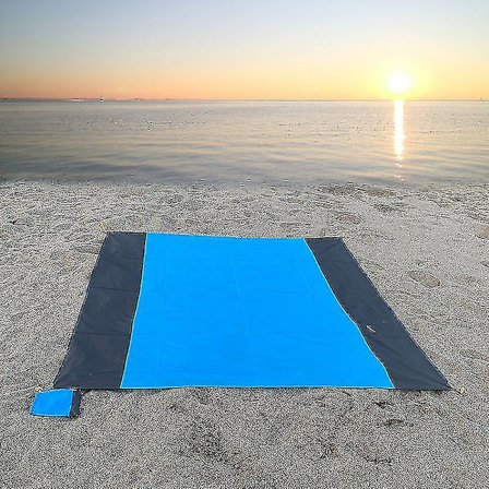 Taitettava Kaksiväriinen Piknik-matto Kosteudenkestävä Tasku Ranta