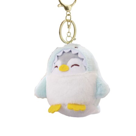 Pingviiniriipus Helppo ripustaa Haalistumaton Anti-shedding Erittäin joustava Täysi täytetty hain hampaiden korkki 10cm Pehmeä pingviini avaimenperä 