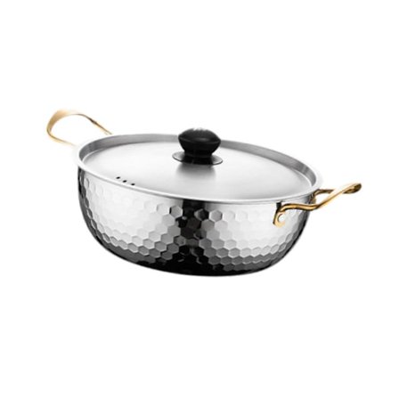 Koreansk Ramen Gryte Kjøkkenutstyr med Lokk Multifunksjonell Gryte Kimchi Suppegryte for Middagsselskaper Suppe Ramyun Egg Kjøtt