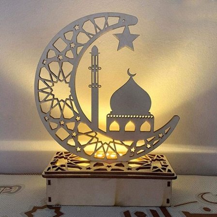 Tre LED-lys for Ramadan Eid, islamsk fest og bønn