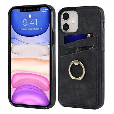 iPhone 11 Mobilskal med Korthållare Retro V4