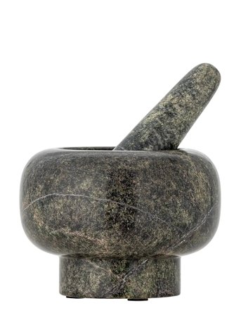 Bloomingville Arazo Mortar & Pestle, Green, Marble - Green - ONE SIZE