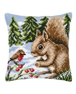 Broderikit Kudde Vintervänner