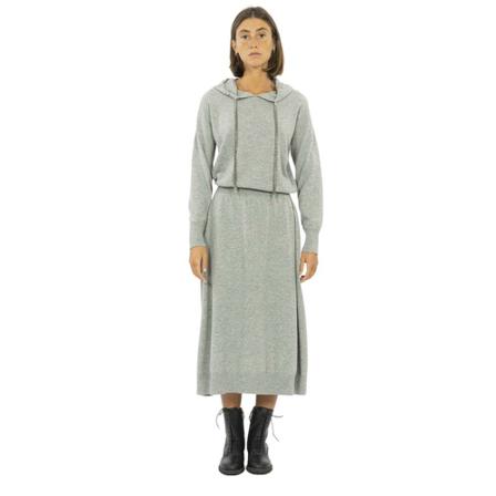 Fabiana Filippi, Maxi Dresses Grijs, Dames, Maat:S,wol