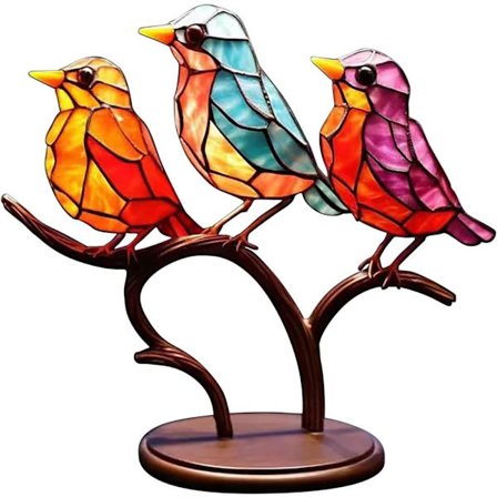 Farverig fugle ornament Fuglefigur 4 4