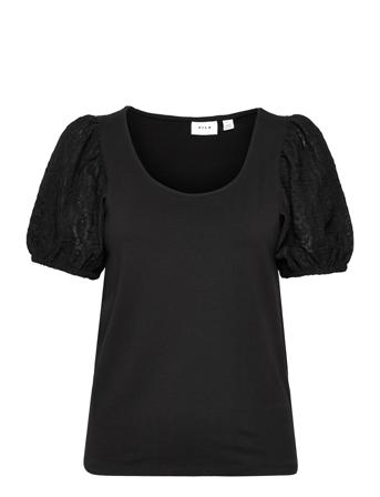 Vimaluna Lace S/S Top Black Vila