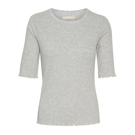 Karen by Simonsen Karen By Simonsen Candacekb Oneck Ss Toppe & T-Shirts 10103856 Opal Gray Melange Grå, Dame