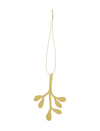 Christmas Deco Mistletoe Brass Home Decoration Christmas Decoration Christmas Baubles & Tree Accessories Gold Cooee Design