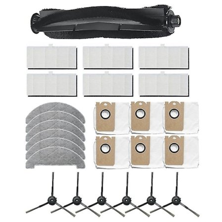 Hovedrullende sidebørster Filter Støvposer Filler For Viomi S9 Rengjører