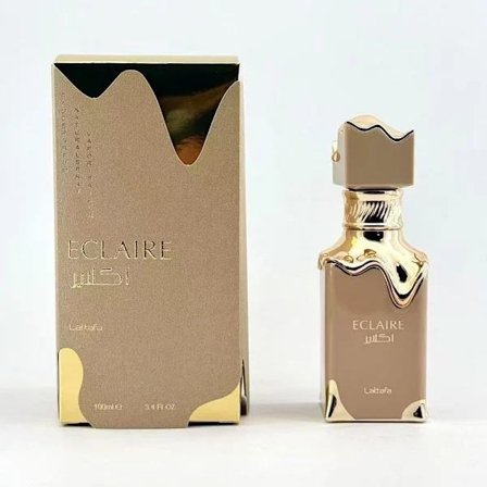Eclaire EDP 100ml - Lattafa, korkealaatuinen suklaagourmand-tuoksu, makea ja viehättävä, sopii naisille.