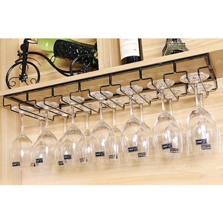 Glasholder 7 - 70 cm vinglasholder til montering på hylde