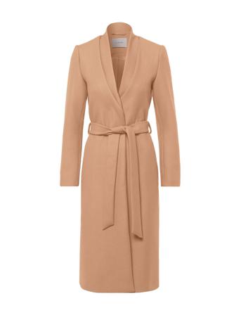 Christina Double Collar Coat Outerwear Coats Winter Coats Beige IVY OAK
