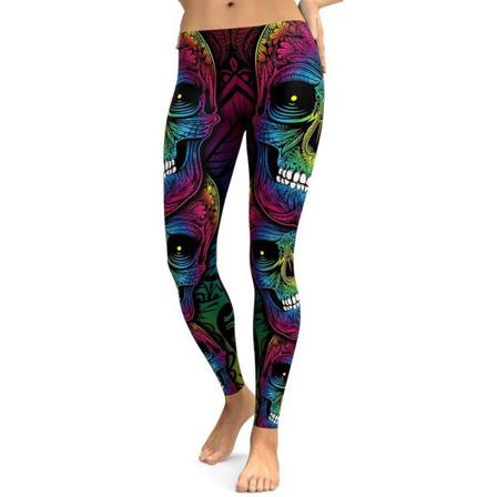 Dödskalle Leggings Multicolor S