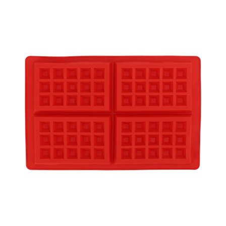 Vaffel silikoneform sikker god elasticitet nem afstøbning DIY bageform til fremstilling af budding kage chokolader 4 gitter rektangulær 51060