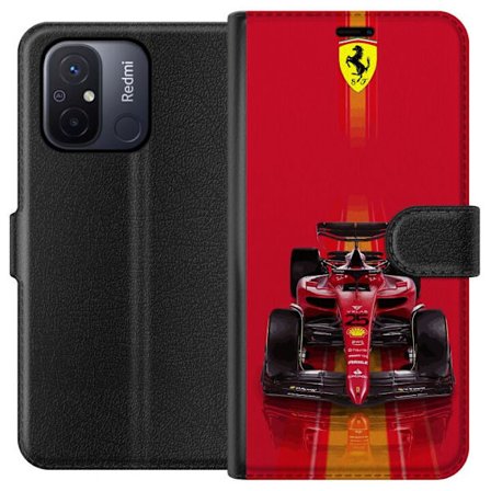Yhteensopiva Lompakkokotelo Xiaomi Xiaomi Redmi 12C Ferrari Formula 1 -auto ikonisessa punaisessa muotoilussa urheilullisella tarkkuudella