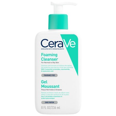 Foaming Face Gel - Cerave - 236ml - Renser - Renser - Fugter