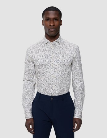 Shaping New Tomorrow - Classic Shirt - Bluebell Flowers - Regular Fit - Herre - Størrelse M