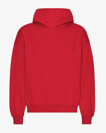 Organic Oversized Hood - Scarlet Red M