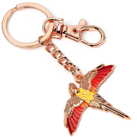 Harry Potter Charm Fawkes Nyckelring One Size Roséguld/Röd/Gul Rose Gold/Red/Yellow One Size