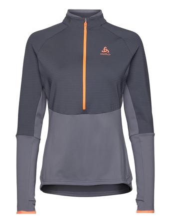 Odlo W Mid Layer 1/2 Zip Descent Cw 200 Sl Grey Odlo