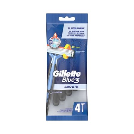 Gillette Blue 3, Engångsrakhyvlar, 4 st Rakning Herr 4CT