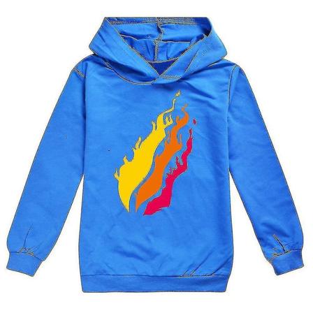 Barn Pojkar Flickor Prestonplayz Hooded Sweatshirt Pullover Hoodie Casual Toppar V Blue
