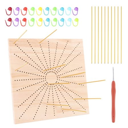 Heklet blokkeringsbrett i tre Firkantet Heklebrett FIRKANT