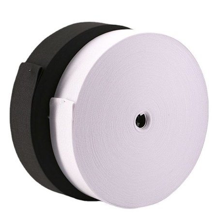 Förtjockat Resårband - Svart + Vit (3 meter vardera)