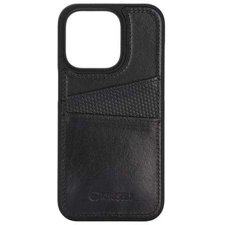 Leather Cardcover Iphone 14 Pro Svart