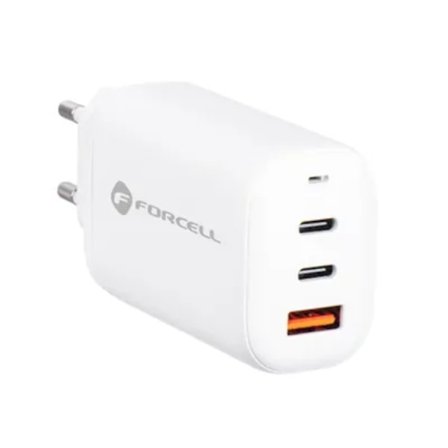 Forcell Väggladdare 2x USB-C/USB-A 65W - Vit