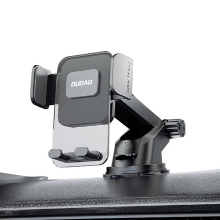 Justerbar biltelefonholder med sugekop – Sort