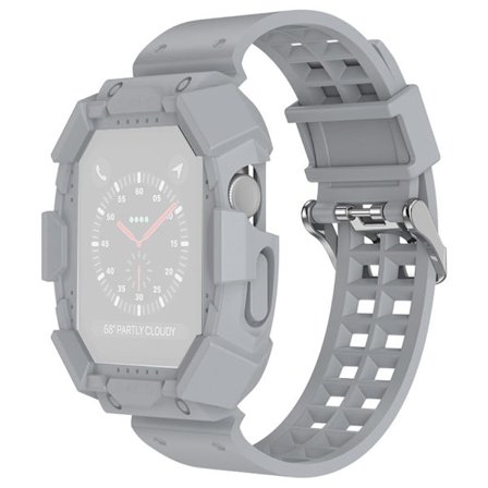 Apple Watch (45 mm) coolt klockarmband med fodral - Grå