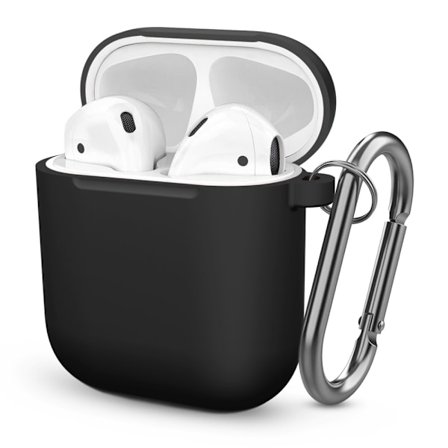 Silikonskal Med Karbinhake Apple AirPods Svart